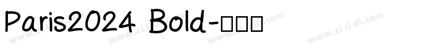 Paris2024 Bold字体转换